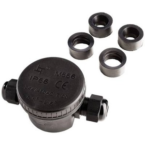 Deko-Light, Outdoor-2-fach-Verteiler rund für Kabel 5-12mm, Outdoor-2-fach-Verteiler rund für Kabel 5-12mm