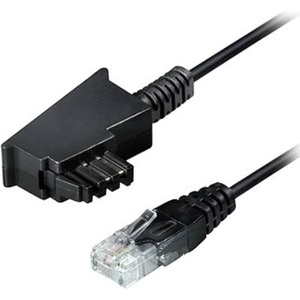 Maxtrack, Maxtrack Telefon (analog) Anschlusskabel [1x TAE-F-Stecker - 1x LAN (10/100 MBit/s)] 10 m Schwarz, Maxtrack Telefon (analog) Anschlusskabel [1x TAE-F-Stecker - 1x LAN (10/100 MBit/s)] 10 m Schwarz