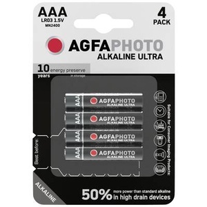 Agfaphoto, AgfaPhoto Ultra LR03 Micro (AAA)-Batterie Alkali-Mangan 1.5 V 4 St., 