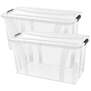 Siena HOME, Siena HOME Aufbewahrungsbox Anzio Transparent 32 l (B x H x T) 510 x 230 x 385 mm 2 St., 