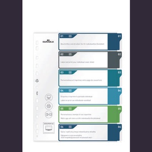 Durable, Durable Register, A4+, mehrfarbig, 1-6, 679427, DURABLE Register A4+ 679427 mehrfarbig 1-6