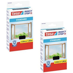 Tesa, tesa STANDARD 55680-00500-04 Fliegengitter (B x H) 150 cm x 180 cm Weiß 2 St., tesa Fliegengitter-Gewebe »- Set«
