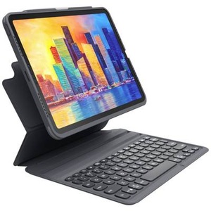 undefined, ZAGG Pro Keys Schwarz Bluetooth Deutsch, ZAGG ProKeys Tablet-Tastatur mit Hülle Passend für Marke (Tablet): Apple iPad Air 10.9 (4. Generation)