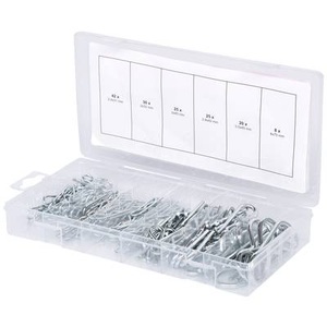 KS Tools, KS Tools 150-tlg. Federsplint-Set, KS Tools Sortiment Federsplinte, 150 Teile, 1,8 x 33 - 3,9 x 75 mm