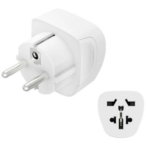 HAMA, Hama 00223456 Reiseadapter, hama 00223456 Reiseadapter Typ E und F, 3-polig, universal, Welt nach Europa, Weiß