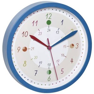 TFA Dostmann, TFA Dostmann Kinder Wanduhr TICK & TACK Blau, TFA Dostmann 60.3058.06.90 Quarz Wanduhr 308 mm x 44 mm Blau