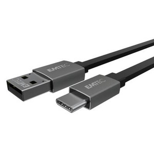 Emtec, T700 Kabel USB-C Stecker > USB-A Stecker, Emtec USB-Kabel USB-A Stecker, USB-C® Stecker 1.20 m Schwarz ECCHAT700TC