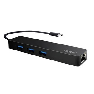 Logilink, Logilink UA0313 - USB-C Hub 3-Ports + Gigabit Adapter - Schwarz, LogiLink UA0313 USB-C® (USB 3.2 Gen 2) Multiport Hub Schwarz