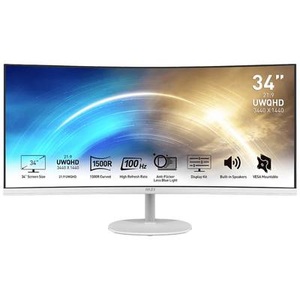 MSI, PRO MP341CQWDE, LED-Monitor, MSI PRO MP341CQWDE LED-Monitor EEK G (A - G) 86.4 cm (34 Zoll) 3440 x 1440 Pixel 21:9 1 ms DisplayPort, HDMI®, Kopfhörer