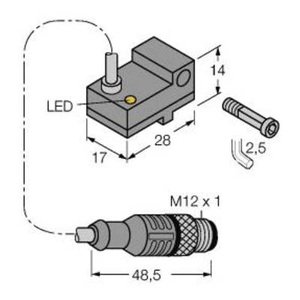 Turck, Turck Magnetfeldsensor PNP BIM-NST-AP6X-0,3XOR-RS4/S34, Turck Magnetfeldsensor PNP BIM-NST-AP6X-0,3XOR-RS4/S34