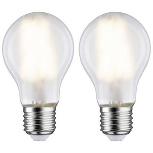 Paulmann, LED-Lampe E27 7W Filament 2.700K matt 2er-Packung, Paulmann 28642 LED EEK E (A - G) E27 7 W Warmweiß (Ø x H) 60 mm x 106 mm 2 St.