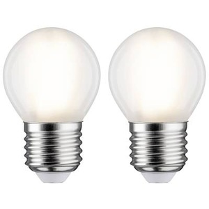 Paulmann, Paulmann LED-Tropfen E27 5W 2.700K matt 2er-Pack, Paulmann 28639 LED EEK F (A - G) E27 5 W Warmweiß (Ø x H) 45 mm x 78 mm 2 St.