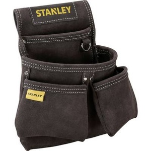 Stanley, Stanley Gürteltasche Leder, doppelt Werkzeugtasche, Stanley Gürteltasche Leder, doppelt
