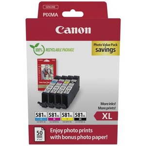 Canon, Canon Tintenset CLI 581XL Tintenpatrone, Canon, Tinten, Canon CLI-581XL Multipack, Produkte & Wohnen