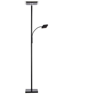 Leuchten Direkt, LED-Stehleuchte Hans mit Leselampe, eckig, schwarz, Just Light HANS 11710-18 LED-Standleuchte LED 21.5 W, 4 W Schwarz