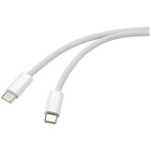 Renkforce, Renkforce Apple iPad/iPhone/iPod Anschlusskabel [1x USB-C® Stecker - 1x USB-C® Stecker] 1.00 m Weiß, Renkforce Apple iPad/iPhone/iPod Anschlusskabel [1x USB-C® Stecker - 1x USB-C® Stecker] 1.00 m Weiß