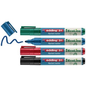 edding, EDDING Flipchart Marker 31 1,5-3mm 31-E4 4er Etui, Edding 31, Flipchart Marker, 1,5-3mm, 31-E-4, (4er Etui)