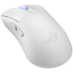 Asus, ASUS ROG Keris II Ace - Maus - ergonomisch - Für Rechtshänder - optisch - 7 Tasten, ASUS ROG Keris II Ace Gaming-Maus, RF 2,4GHz, Bluetooth 5.1, Kabelgebunden, 42000 dpi, Optisch mit Leuchtdioden, Moonlight White