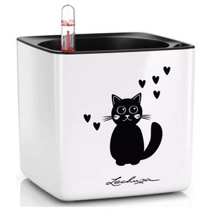 Lechuza, Lechuza Blumentopf CUBE Glossy 14 Weiss, Lechuza Cube Glossy 14 13510 Pflanzgefäß Weiß