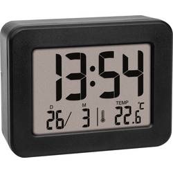 TFA Dostmann, TFA Dostmann 60.2044.01 Quartz Alarm clock Black Alarm times 1