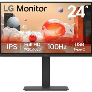 LG, 24BA650-B.AEU, LED-Monitor, LG IPS-Monitor 24BA650-B, 23,8?, 1920 x 1080 Full HD, HDMI/USB/DisplayPort, höhenverstell-, neig-, schwenk- und drehbar, schwarz