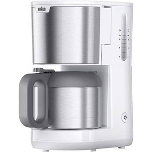 Braun, Braun KF 1505 WH Kaffeemaschine Edelstahl, Weiß