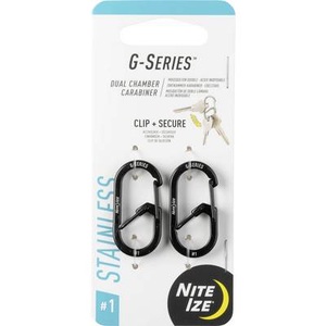 Nite Ize, NITE Ize Schlüssel-Karabiner NI-GS1-01-2R6 Schwarz 2 St., NITE Ize Schlüssel-Karabiner NI-GS1-01-2R6 Schwarz 2 St.