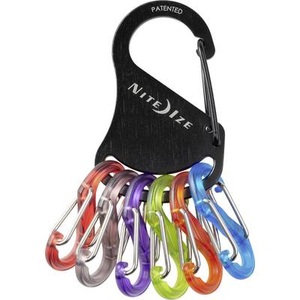 Nite Ize, NITE Ize Schlüssel-Karabiner NI-KRK2-01-R6 Schwarz, Bunt 1 St., NITE Ize Schlüssel-Karabiner NI-KRK2-01-R6 Schwarz, Bunt 1 St.