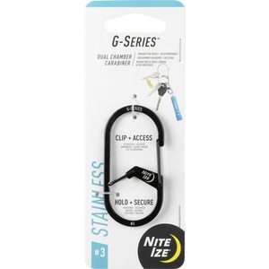 Nite Ize, NITE Ize Schlüssel-Karabiner NI-GS3-01-R6 Schwarz 1 St., NITE Ize Schlüssel-Karabiner NI-GS3-01-R6 Schwarz 1 St.