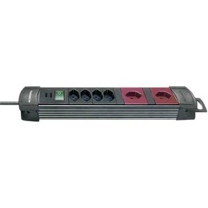 Brennenstuhl, Brennenstuhl 6002086 Steckdosenleiste mit Schalter 6fach Bordeaux, Schwarz CH-Stecker, Brennenstuhl 6002086 Steckdosenleiste mit Schalter 6fach Bordeaux, Schwarz CH-Stecker 1 St.