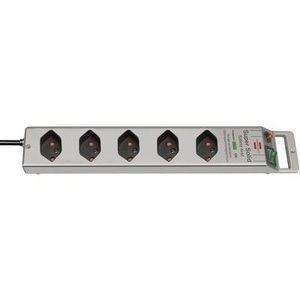 Brennenstuhl, Brennenstuhl 1153342315 Überspannungsschutz-Steckdosenleiste 5fach Silber CH-Stecker, Brennenstuhl 1153342315 Überspannungsschutz-Steckdosenleiste 5fach Silber CH-Stecker 1 St.