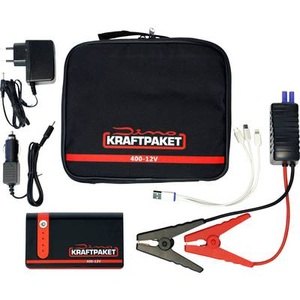Dino, KRAFTPAKET Starthilfe 12 Volt - 9.000 mAh - 400 A, Dino KRAFTPAKET Starthilfegerät/Powerbank 3in1, 12V, 9Ah, 400A, 33,3Wh