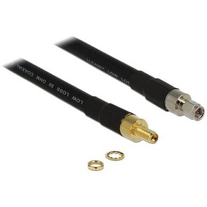 Delock, Delock WLAN-Antennen Anschlusskabel [1x SMA-Stecker - 1x SMA-Buchse] 10 m Schwarz, Delock Antennenkabel low loss SMA zu SMA, 10 m
