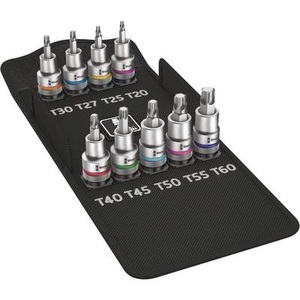 Wera, Wera 8767 C HF 05004202001 Innen-TORX Steckschlüssel-Bit-Einsatz-Set 9teilig 1/2 (12.5 mm), Steckschlüssel Bit-Nuss Satz 8767 C TORX HF 1