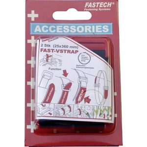 Fastech, Fastech 688-360K Klettband mit Gurt Haft- und Flauschteil (L x B) 360 mm x 25 mm Schwarz 2 St., 