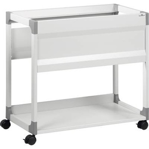 Durable, DURABLE Hängemappenwagen für 90 Mappen, 1 Etage, 1 Ablageboden lichtgrau, Hängemappenwagen System File Trolley 80 A4, grau
