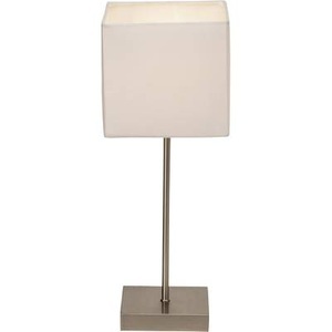 Brilliant, Tischlampe LED E14 40 W EEK: abhängig v. Leuchtmittel (A++ - E) Brilliant Aglae 94873/05 Weiß, Chrom (satiniert), Brilliant Aglae 94873/05 Tischlampe LED E14 40 W Weiß, Chrom (satiniert)