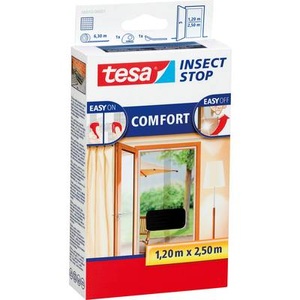 Tesa, tesa Insect Stop Comfort 55910-21 Fliegengitter (L x B) 2500 mm x 1200 mm Anthrazit 1 St., tesa Moskitonetz »Insect Stop Comfort Türen anthrazit«