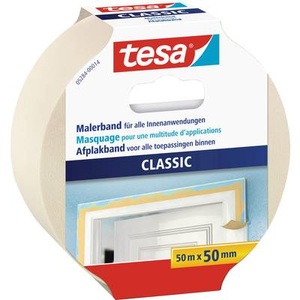 Tesa, tesa 05284-14-10 Abdeckband tesa® Classic (L x B) 50 m x 50 mm 1 Rolle(n), Tesa Malerkrepp Premium Classic, 50mm x 50m, 05284-00014-05