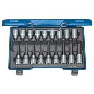 Gedore, Gedore 6138510 Innen-TORX Steckschlüssel-Bit-Einsatz-Set 18teilig 1/2 (12.5 mm), 