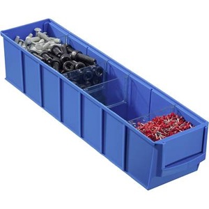 Lagersichtbox (L x B x H) 91 x 400 x 81 mm Blau Allit 456540 1 St.