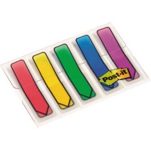 POST-IT, Post-it Haftstreifen 7000038078 5 Block/Pack. Rot, Blau, Gelb, Grün, Lila, POST-IT Index Pfeile Dispenser 684-ARR1 5-farbig 5x20 Stück