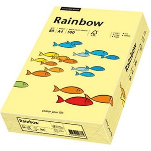 Papyrus, Farbiges Druckerpapier Papyrus Rainbow Color A4 88042297 DIN A4 500 Blatt Hellgelb, Farbiges Kopierpapier Mondi Rainbow, DIN A4, 80 g/m², hellgelb, 1 Paket = 500 Blatt