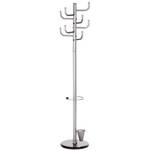 ALCO Garderobenständer 2802 Anzahl der Haken: 8 (Ø x H) 40 cm x 172 cm Metall (pulverbeschichtet) Silber 1 St.