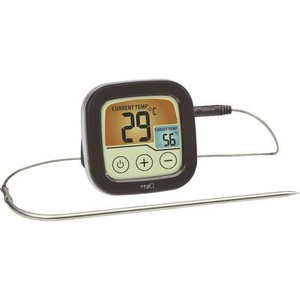 TFA, TFA 14.1509.01 Grill-Thermometer Überwachung der Kerntemperatur, mit Touchscreen, Kabelsensor Braten, Grillgut, TFA Dostmann Bratenthermometer Digital
