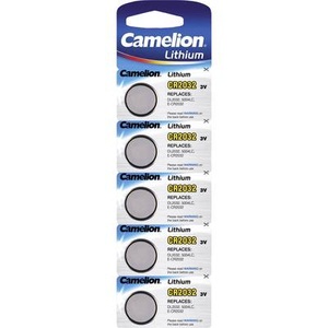 Camelion, Lithium Knopfzelle CR2032, 3 Volt - 5 Stück, Knopfzelle Camelion Lithium CR2032 5 Stk.