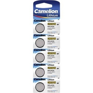 Camelion, Lithium Knopfzelle CR2016, 3 Volt - 5 Stück, 5er-Blister Lithium-Knopfzellen Typ CR2016, 3 Volt, 75 mAh