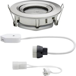 Paulmann, Paulmann Nova Bad-Einbauleuchte Halogen EEK: abhängig v. Leuchtmittel (A++ - E) GU10, GU5.3 35 W IP65 Eisen (gebürstet), Paulmann Einbauspot Nova Plus, GU10/GU5.3, 35 W, Eisen