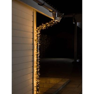 Gnosjö Konstsmide, Micro-LED-Lichterkette outdoor, LED-Lichterkette Micro, 80-flg. schwarz/bernstein
