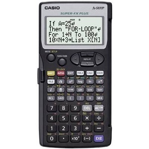 Casio, Casio fx-5800P Schulrechner Schwarz Display (Stellen): 16 batteriebetrieben (B x H x T) 73 x 10 x 141.5 mm, Casio fx-5800P Schulrechner Schwarz Display (Stellen): 16 batteriebetrieben (B x H x T) 73 x 10 x 141.5 mm